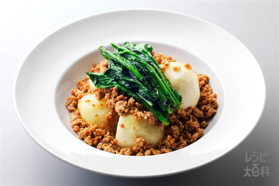 かぶの豚そぼろの写真