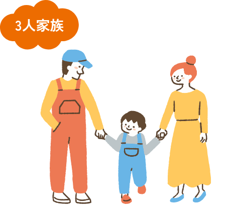 3人家族 40代/共働き世帯(自営業者と正規職員)/Mさん