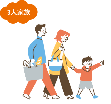 3人家族 40代/子育て世帯/Tさん
